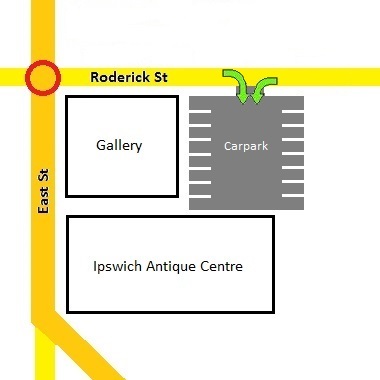 Mini-map showing Ipswich Antique Centre Car Park